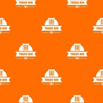 Bin plastic pattern vector orange Stock Illustration