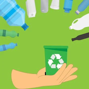 Bin with recycle Stock Illustration