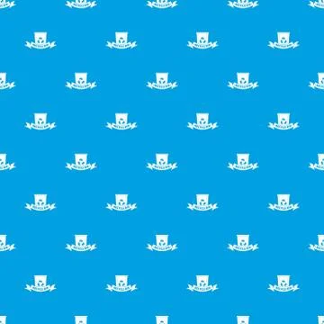 Bin recycle pattern seamless blue 库存插图