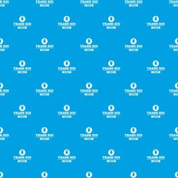 Bin street pattern seamless blue Stock Illustration