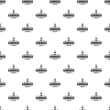 Bin trash garbage pattern seamless 库存插图