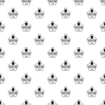 Bin trash pattern vector seamless Stock Illustration