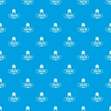 Bin trash town pattern seamless blue Stockillustratie