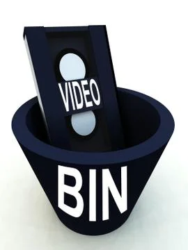 Bin The Video Stock Illustration