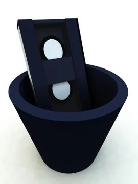 Bin The Video Stock Illustration