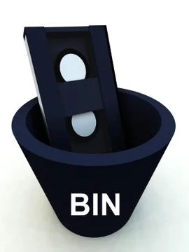 Bin The Video Stock Illustration