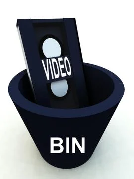 Bin The Video Stock Illustration
