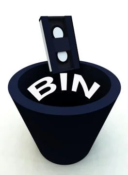 Bin The Video Stock Illustration