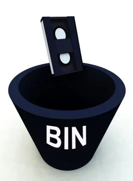 Bin The Video Stock Illustration