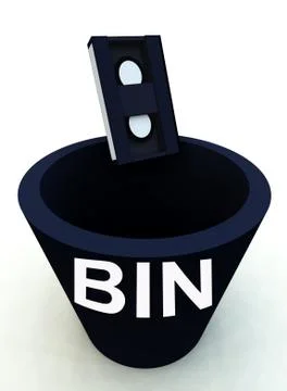 Bin The Video Stock Illustration