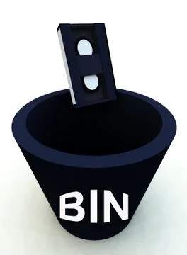 Bin The Video Stock Illustration