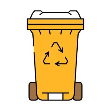 Bin waste sorting icon color illustration Stock Illustration