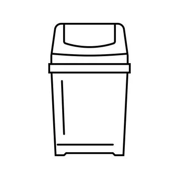 Bin waste sorting line icon vector illustration Illustrazione stock