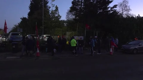 Bin workers' strike enters seventh month Stock Footage 316878651