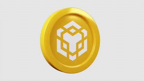 Binance bnb coin 3d rotage 360 degrees Cryptocurrency token seemless loop Stock Footage 244152191