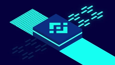 Binance coin cryptocurrency Mining with blockchain of transactions Stock Footage 241073239