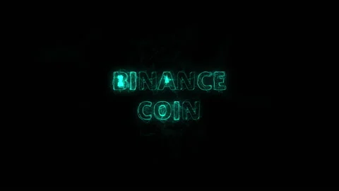 Binance Coin title with plexus effect. Connected lines with dots. Lines title Stock Footage 170521225