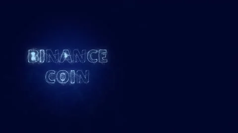 Binance Coin title with plexus effect. Connected lines with dots. Lines title Stock Footage 170522938