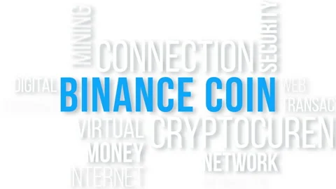 Binance coin word cloud concept. Stock Footage 173019059