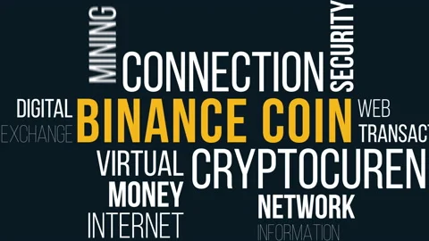 Binance coin word cloud concept. Stock Footage 173118464