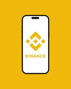 Binance cryptocurrency exchange app 스톡 일러스트