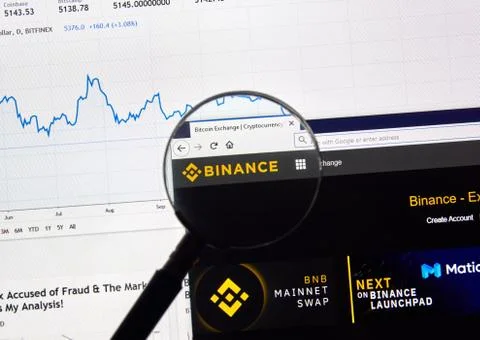 Binance cryptocurrency exchange site 写真素材