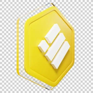 Binance USD (BUSD) Badge Crypto Isolated On White Background Blockchain Stock Illustration