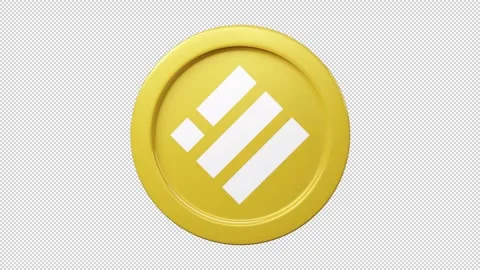 Binance usd BUSD coin 3d rotage 360 degrees Cryptocurrency token seemless loop 動画素材 244414750