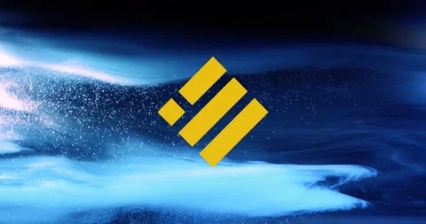 Binance USD Cryptocurrency. BUSD coin growth chart on the exchange, chart Stock Footage 167792457