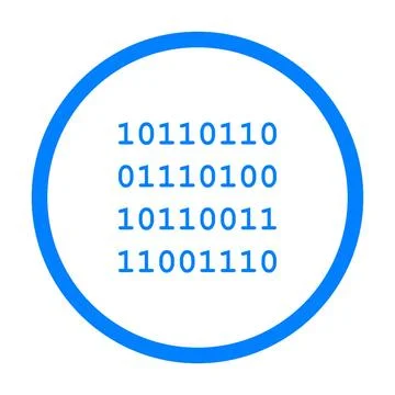 Binärcode und Kreis - Binary code and circle Binärcode und Kreis - Binary . Stock Photos