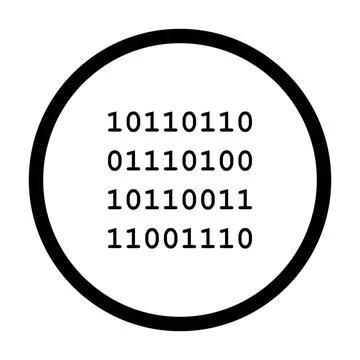Binärcode und Kreis - Binary code and circle Binärcode und Kreis - Binary . Stock Photos
