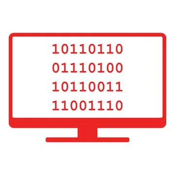 Binärcode und Monitor - Binary code and screen Binärcode und Monitor - Bin. 스톡 사진