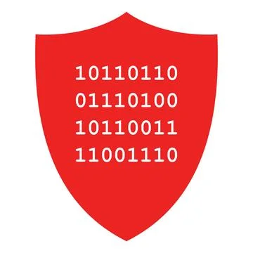 Binärcode und Schild - Binary code and shield Binärcode und Schild - Binar. 스톡 사진