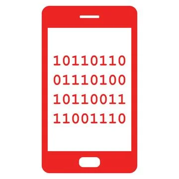 Binärcode und Smartphone - Binary code and smartphone Binärcode und Smartp. 写真素材