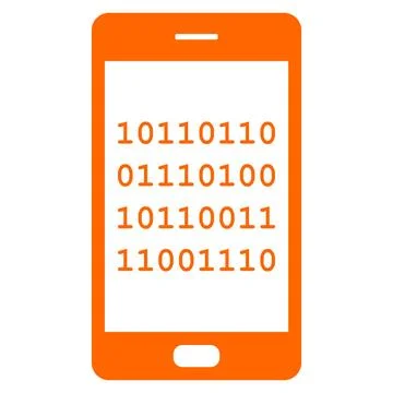 Binärcode und Smartphone - Binary code and smartphone Binärcode und Smartp. 写真素材