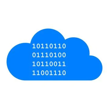 Binärcode und Wolke - Binary code and cloud Binärcode und Wolke - Binary c. 写真素材