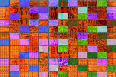 Binary abstract background. Stock Illustration