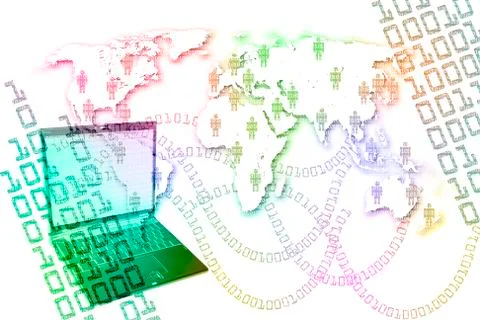 Binary Abstract background. Illustrazione stock