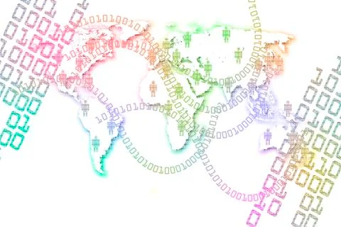 Binary Abstract background. イラスト素材