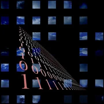 Binary abstract Illustrazione stock