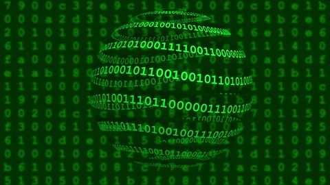 Binary and hex computer globe animation Stock Footage 293346257