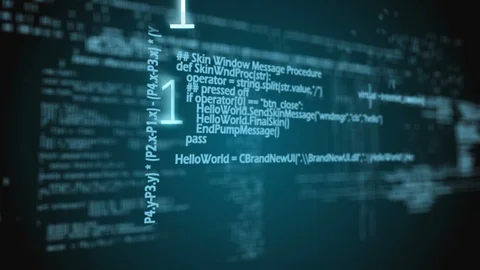 Binary and program codes Stock Footage 107707813