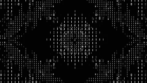 Binary Art Video Loop Complex Geometric Pattern Looping Background Stock Footage 201035526