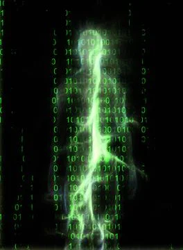 Binary Aura Binary figure design Copyright: xZoonar.com/BrucexRolffx 17897... 库存照片