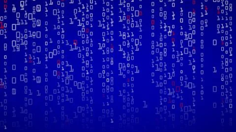 Binary Background. Binary Code With Digits On Screen. Illustration Stock Illustration