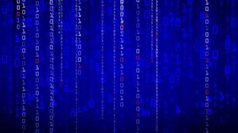 Binary Background. Data And Technology, Decryption And Encryption. Computer Stock Illustration