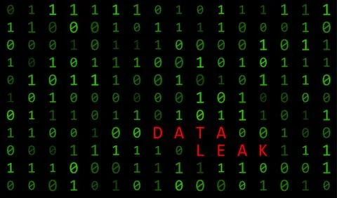 Binary background with data sign on black background Stock Illustration