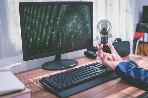 Binary background for hackathon and other digital events. Fallen zero numbers Foto stock