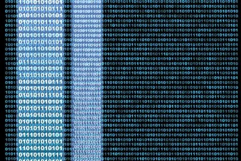 Binary background .. Illustrazione stock