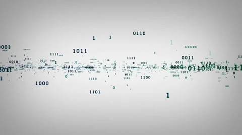 Binary Bits And Bytes White Stock Footage 54425404